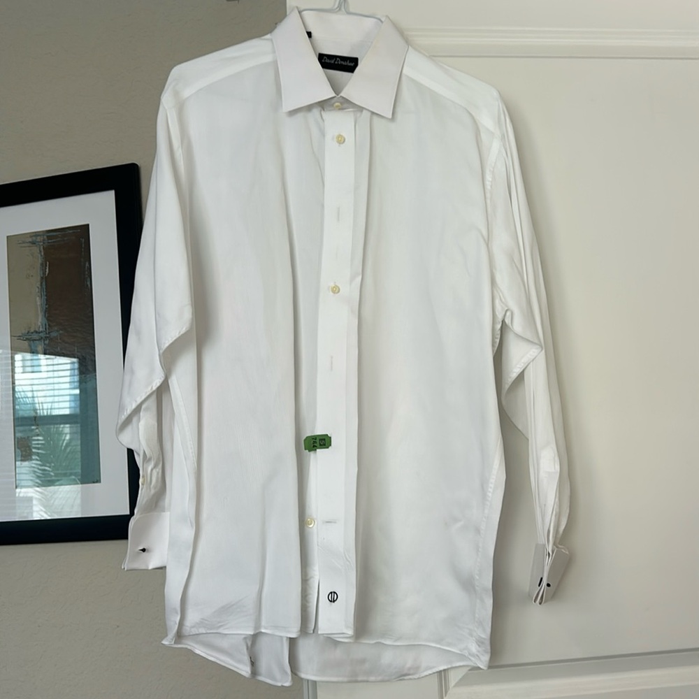 White Non-Iron David Donahue Men’s Dress Shirt